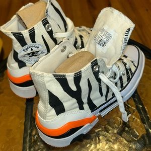 $45 Converse All Star zebra print size 6.5
